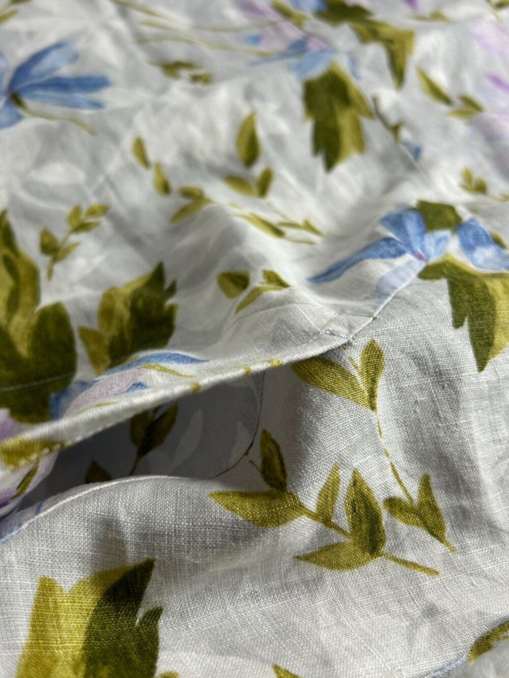 J. Jill Love Linen Womens Floral Sleeveless Dress Large Purple Blue Botanical - Picture 8 of 10